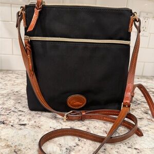 Dooney & Bourke Black and Tan Crossbody Bag